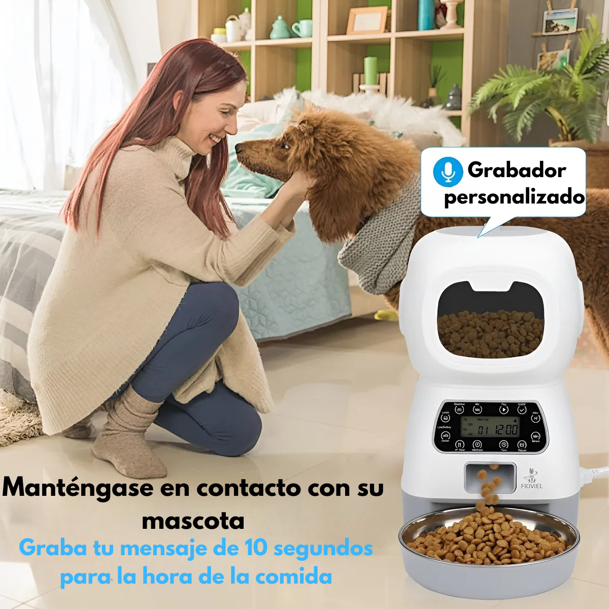 PetFeeder WiFi: Comedero Automático Inteligente para Mascotas WiFi | Dispensador con Timer y Pantalla LED 3.5L