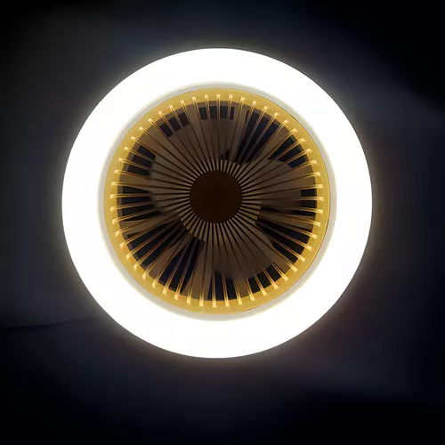 BreezeLED: Ventilador de Techo LED 2 en 1 con Control Remoto | Luz Regulable 360° Silencioso